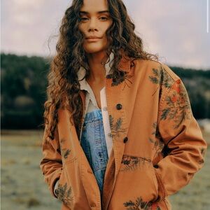 Filson Rust Floral-Print Barn Jacket NWT